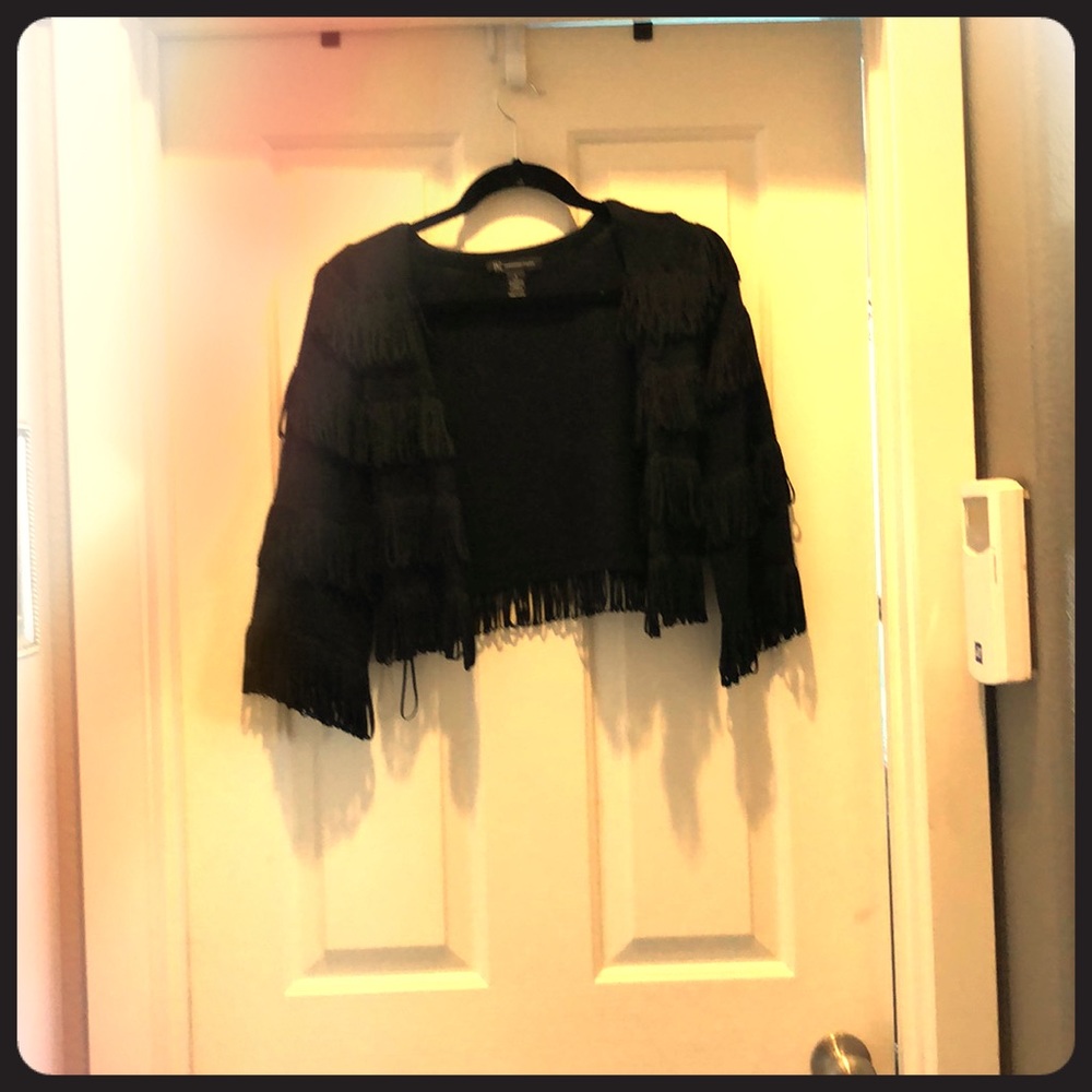 Black fringe jacket